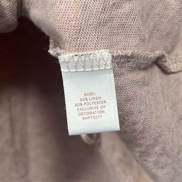 Lauren Conrad womens pink sleeveless blouse size medium ligthweight office - Picture 4 of 6